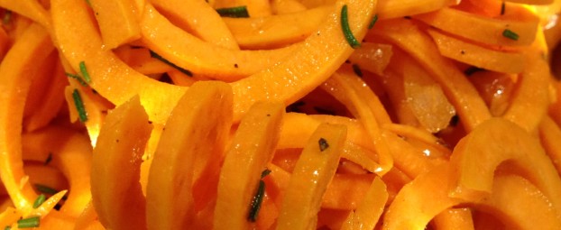 Spiralized: Rosemary Speckled Squiggly Sweet Potato Fries