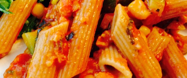 Meatless Monday: Parmesan Penne With End of Summer Vegetables & Garden Herbs