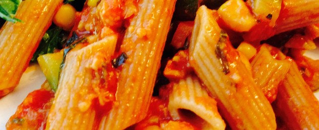 Meatless Monday: Parmesan Penne With End of Summer Vegetables & Garden Herbs