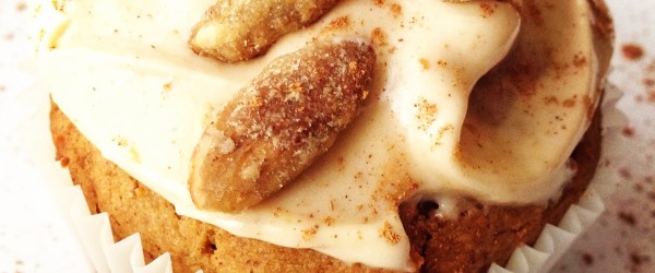 Pumpkin Spiced Cupcakes With Pumpkin Cream Cheese Frosting