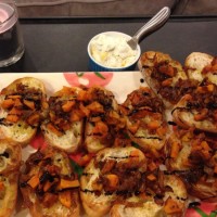 Roasted Butternut Bruschetta With Lemon Oregano Ricotta