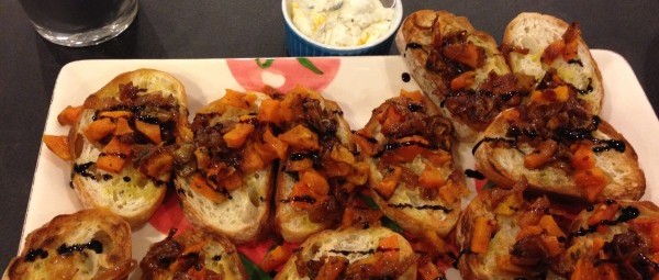 Roasted Butternut Bruschetta With Lemon Oregano Ricotta