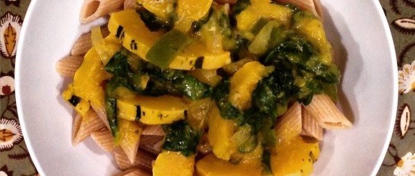 Autumn Pasta: Delicata Squash With Butternut Sauce