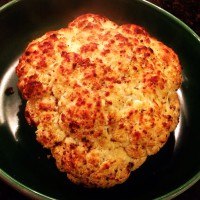 Thanksgiving Edition: Dijon Rubbed Garlicky Roasted Whole Cauliflower