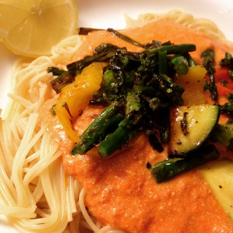 30 Minute Meal Capellini Primavera Alla The Easiest Tastiest Pink