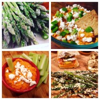 Red & Green: Panko Crusted Asparagus Fries & Smoky Red Pepper Hummus