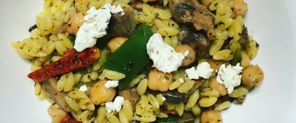 My Big Fat Greek Warm Orzo Bowl + Homemade Mediterranean Seasoning